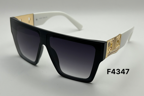 Flat Top Square Gold Accent Sunglasses Bulk Pack | 12 PCS Assorted