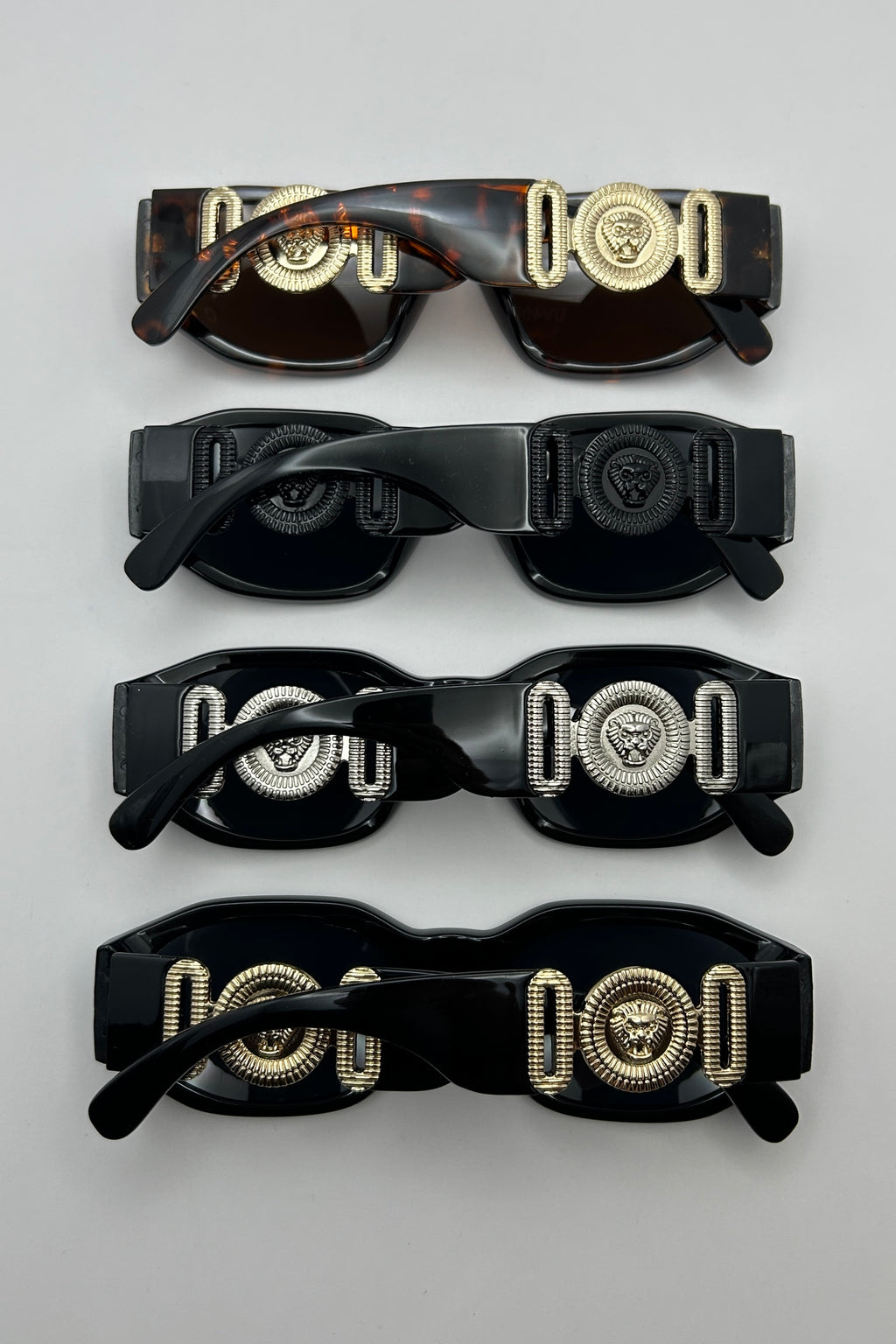 Temple Emblem Geometric Sunglasses Bulk Pack | 12 PCS Assorted