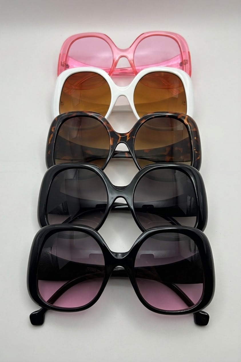 Butterfly Oversized Curve Temple Sunglasses Bulk Pack | 12 PCS Assorted