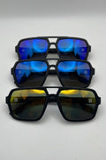 Pilot Frame Mirror Lens Red Temple Detail Sunglasses Bulk Pack | 12 PCS Assorted