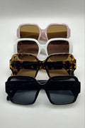 Squared Floral Temple Accent Fashion Sunglasses Bulk Pack | 12 PCS Assorted