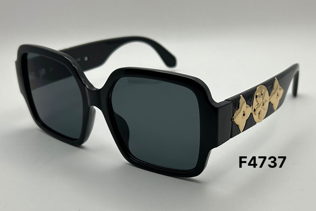 Squared Floral Temple Accent Fashion Sunglasses Bulk Pack | 12 PCS Assorted