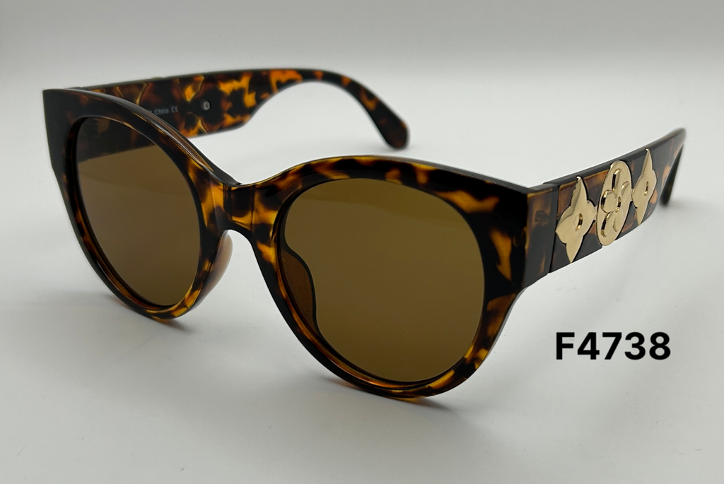 Large Cat Eye Floral Temple Accent Sunglasses Bulk Pack | 12 PCS Assorted