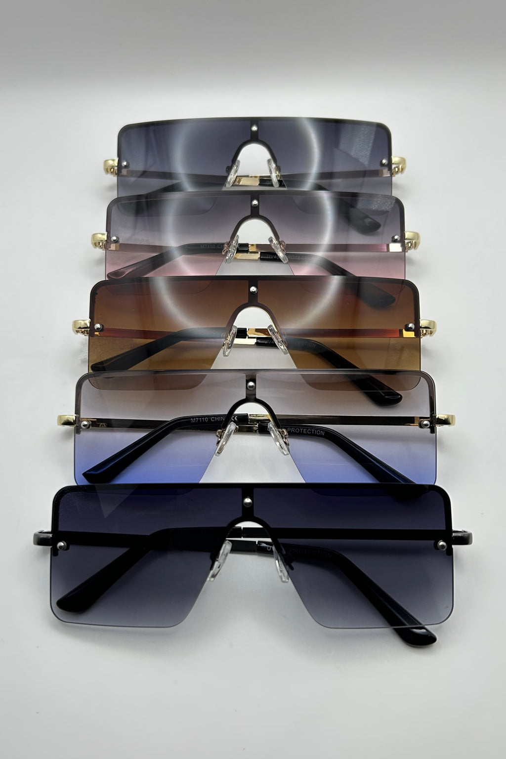 Rimless Small Sunglasses Bulk Pack | 12 PCS Assorted