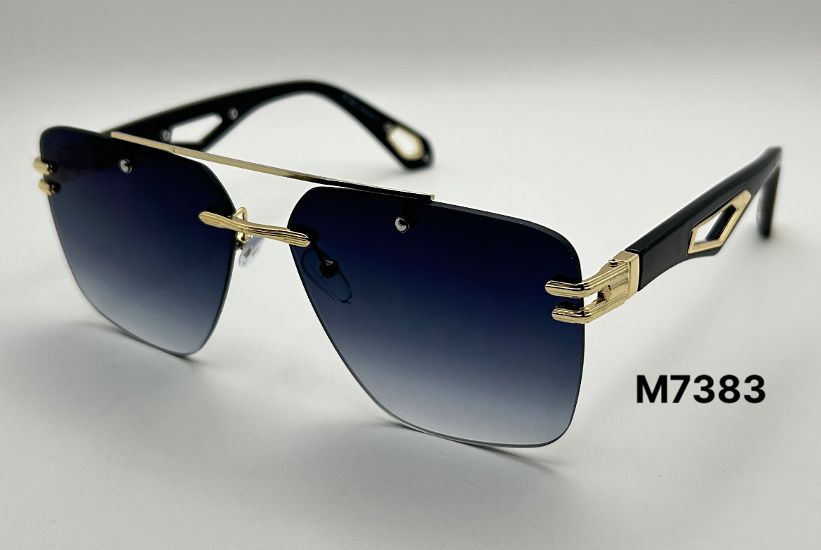 Frameless Square Aviator Cutout Temple Sunglasses Bulk Pack | 12 PCS Assorted