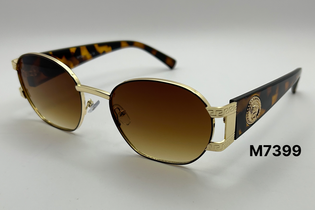 Temple Emblem Oval Sunglasses Bulk Pack | 12 PCS Assorted
