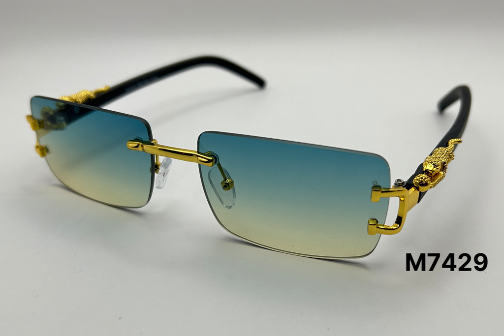 Small Rectangle Jaguar Hinge Wood Temple Sunglasses Bulk Pack | 12 PCS Assorted