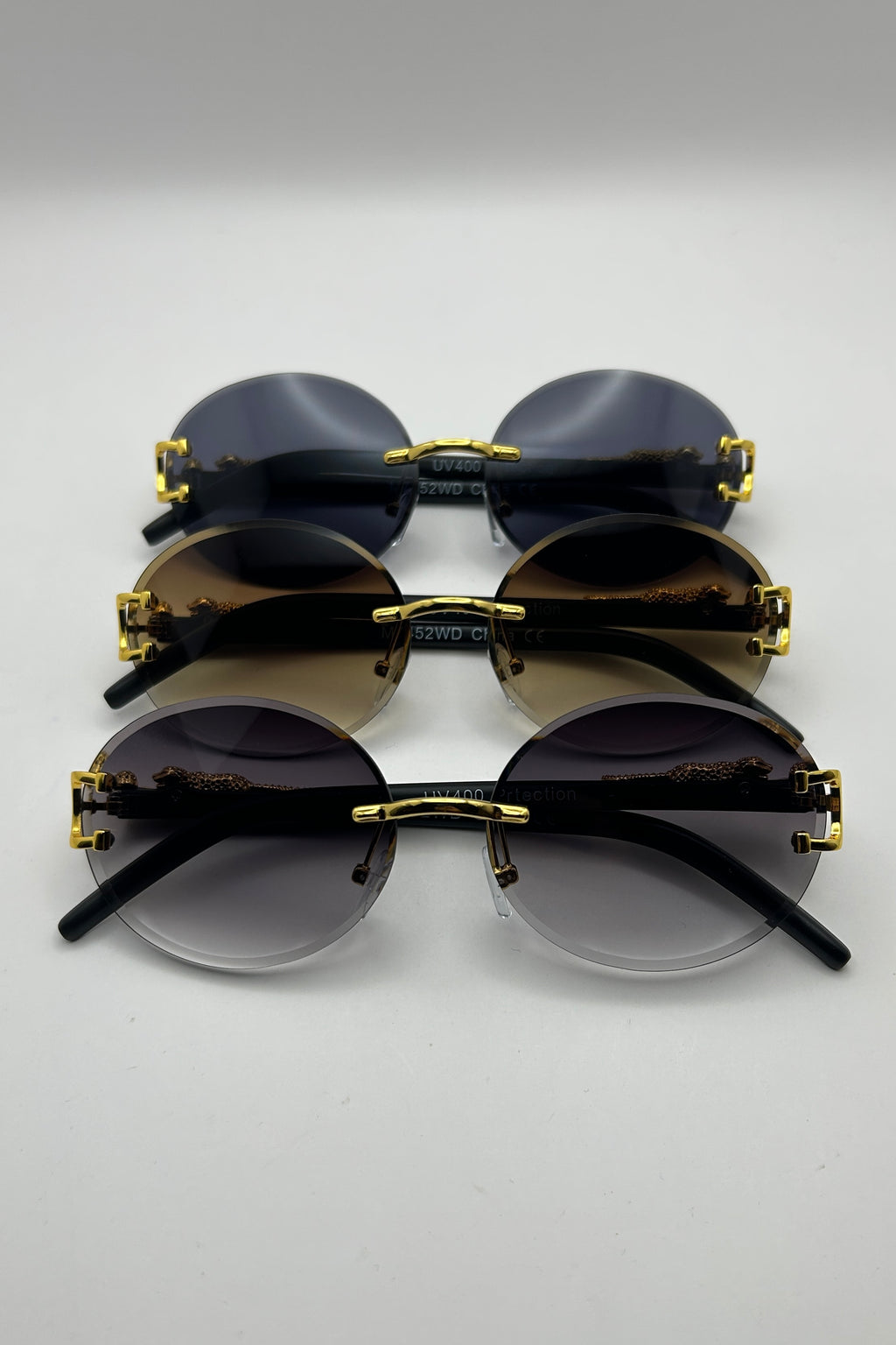 Oval Jaguar Hinge Wood Temple Sunglasses Bulk Pack | 12 PCS Assorted
