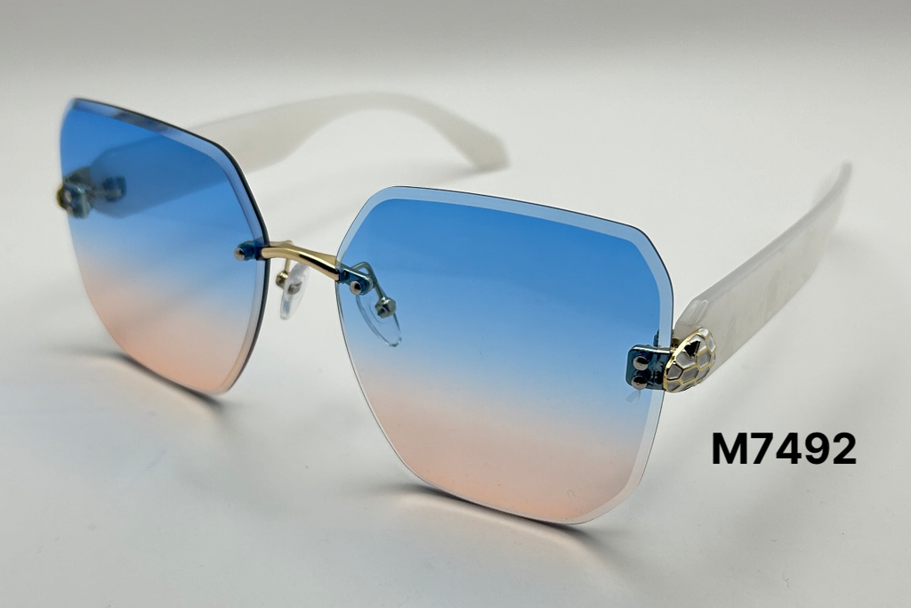 Rimless Snake Head Temple Sunglasses Bulk Pack | 12 PCS Assorted